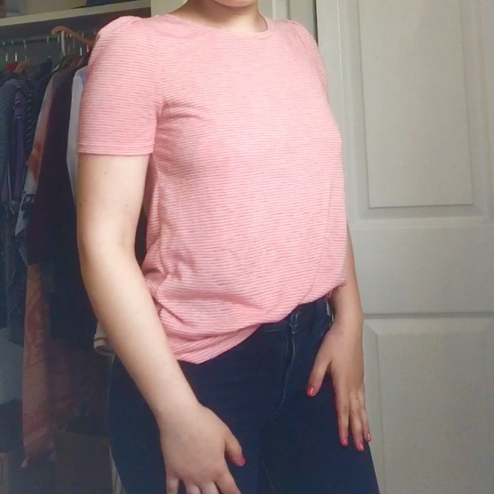 Pink and red stripped Loft Tee